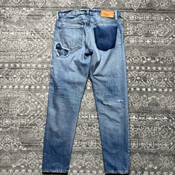 Moussy Vintage Bowie Selvedge Patch Tapered Straight Jeans Womens Size 26 - Picture 11 of 14